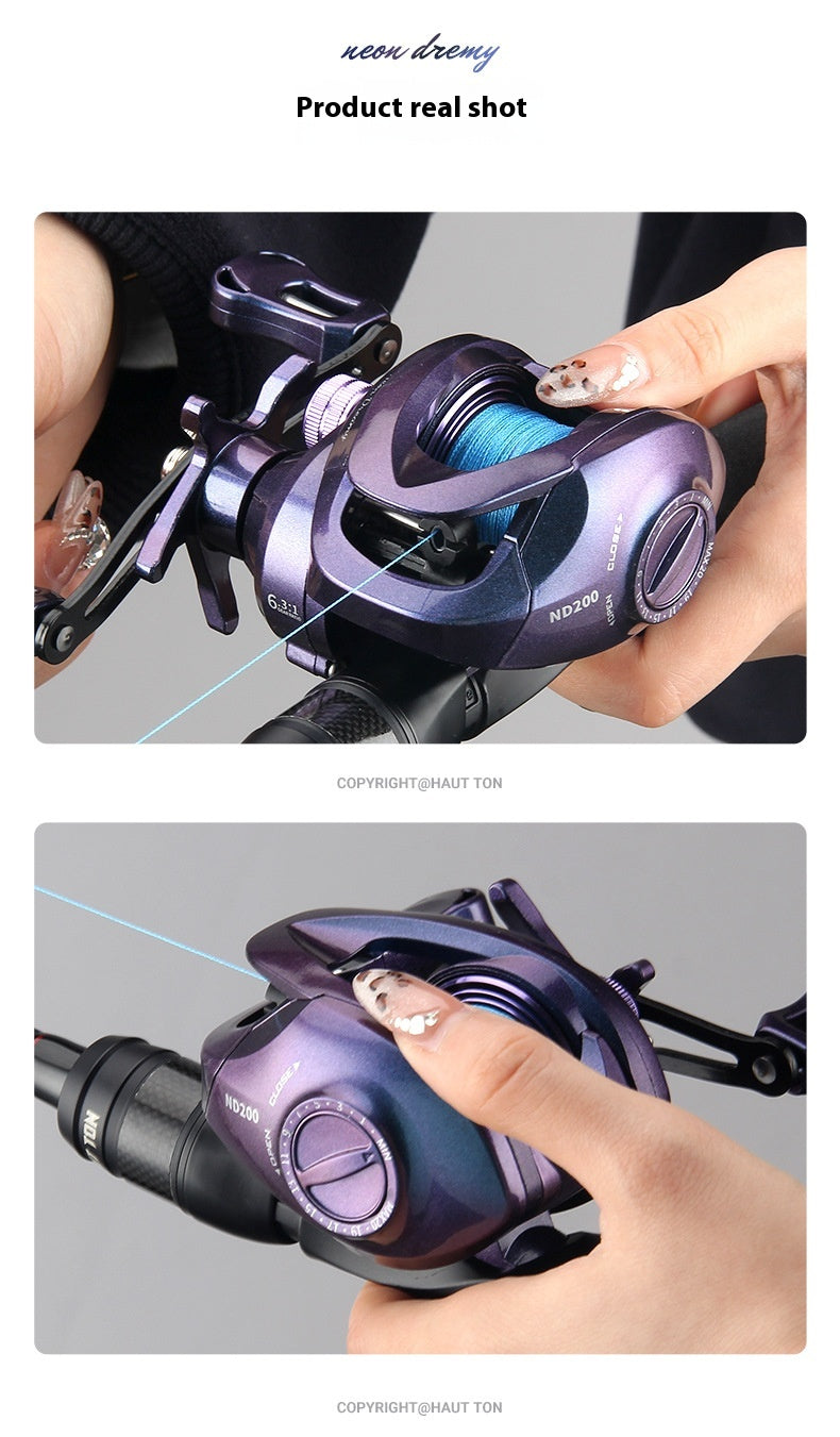 Lure Baitcasting Reel Wholesale Temu Cross-Border Universal Line Cup Fishing Reel Sea Rod Reel Black Colorful Fishing Reel ND