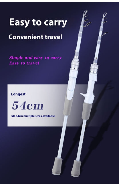 Wholesale Small White Rod Micro Lure Rod 1.68m UL Mouth Rod M Adjustable Long Casting Universal Rod Carbon Fiber Fishing Rod