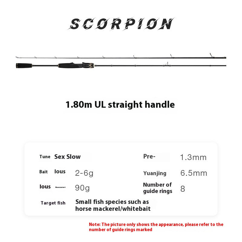 M Tuning Lure Rod Wholesale MH Hardness Lei Qiang Rod Black Rod UL Micro Object Horse Mouth Fishing Rod Long Casting Fishing Rod