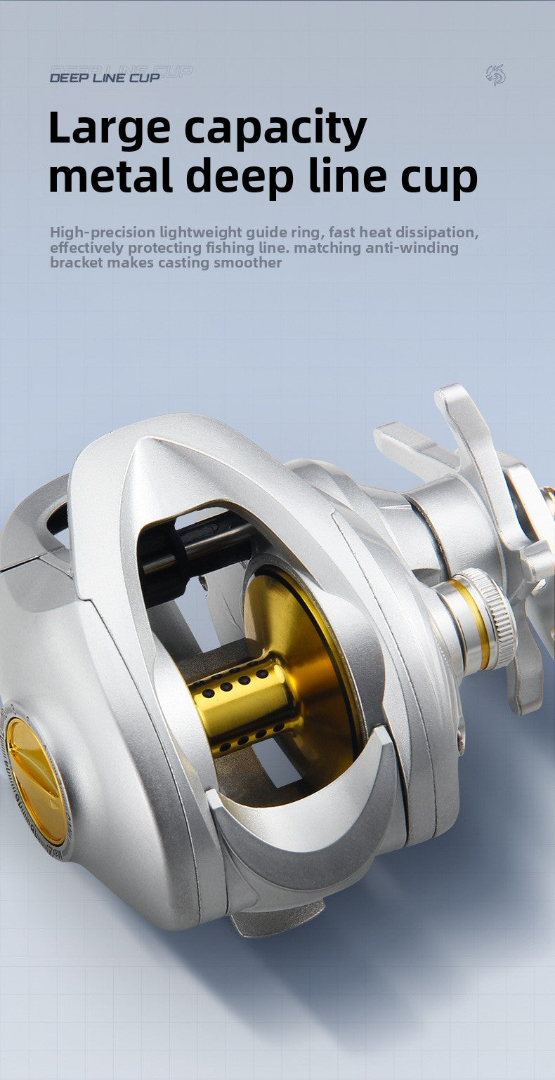 Black Water Drop Reel Thunder Strong Long Casting Fishing Reel Boat Fishing Reel Big Fish Reel Deep Line Cup Lure Reel Sea Fishing Reel
