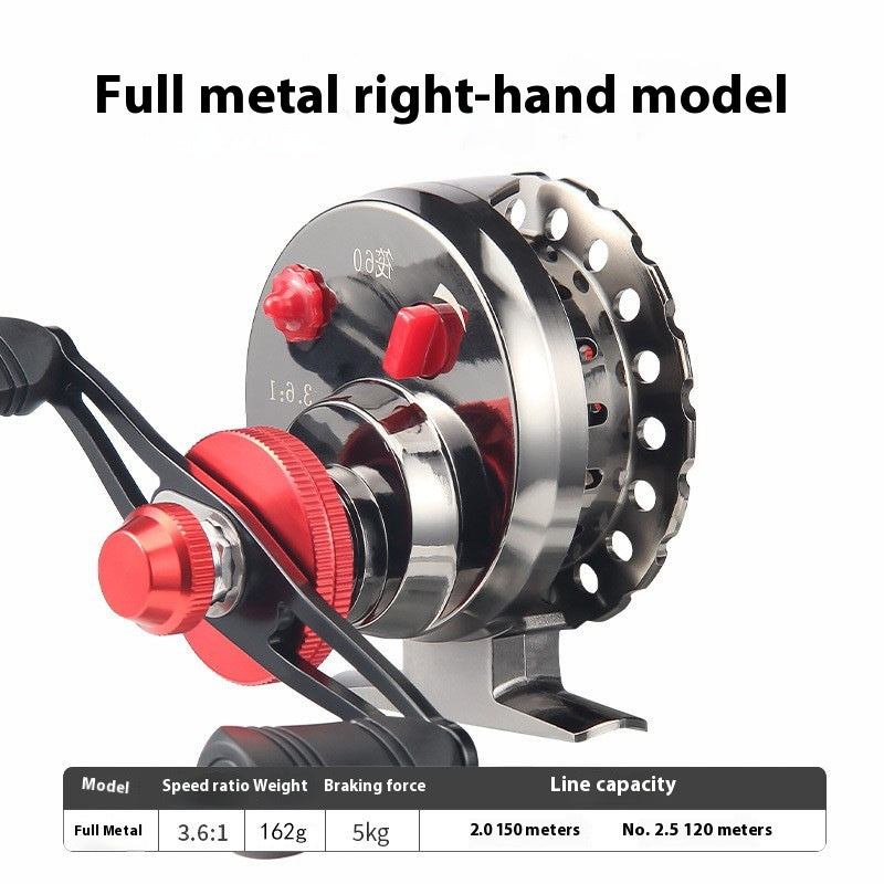 Micro Lead Raft Wheel Front Casting Wheel Bridge Raft Boat Raft Wheel Ice Fishing Wheel One-Key Magnetic Brake Slow-Descent Raft Fishing Wheel