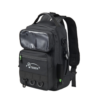 Multifunctional Lure Backpack Waterproof Outdoor Bag Rod Insert Fishing Bag Large Capacity Chest Bag Single Shoulder Bag