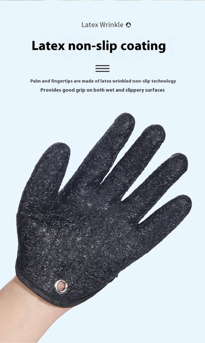 Lure Anti-Slip Fishing Gloves Multi-Functional Fishing Latex Gloves Anti-Puncture Waterproof Sea Fishing Gloves