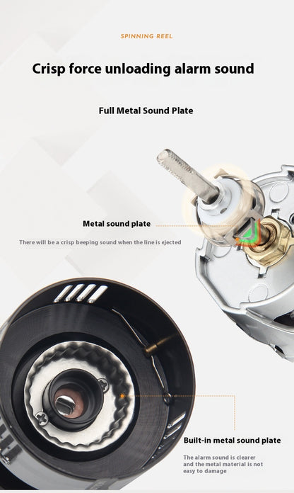 Long Casting Micro Lure Spinning Reel 5.2:1 Fishing Reel Gapless Metal Line Cup Fishing Reel