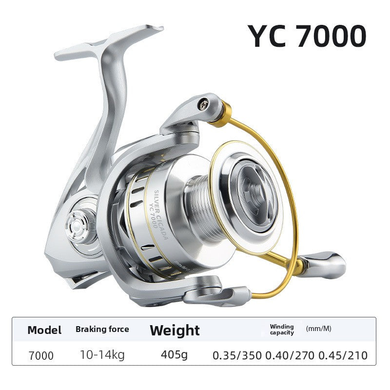 3+1 Gapless Lure Spinning Reel Metal Line Cup Long Casting Fishing Reel Universal Reel Fishing Reel Sea Rod Reel YC
