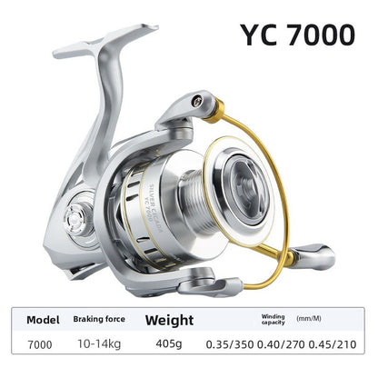 3+1 Gapless Lure Spinning Reel Metal Line Cup Long Casting Fishing Reel Universal Reel Fishing Reel Sea Rod Reel YC
