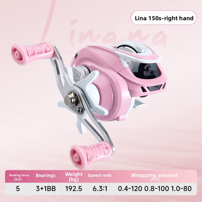 Macaron Pink Water Drop Reel Wholesale Long Casting Fishing Reel Temu with Drag Alarm Micro Fishing Reel 6.3:1