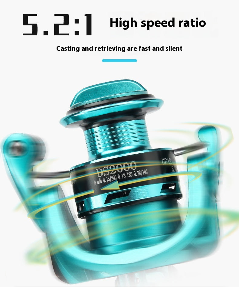 Spinning Reel Fishing Reel Full Metal Fishing Reel Lure Reel Stainless Steel Sea Rod Reel Genuine Fishing Line Reel Sea Fishing Reel DS