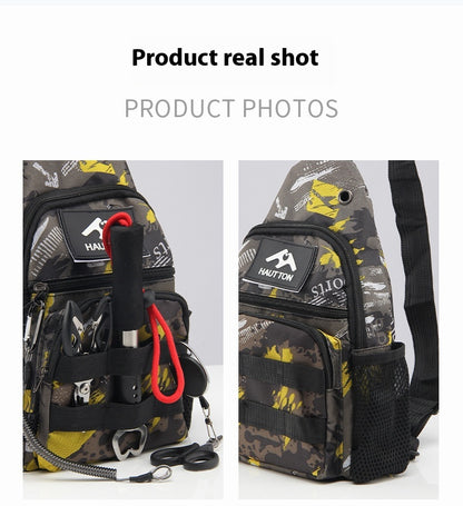 Lure Bag 2025 New Multifunctional Fishing Bag with Rod Insert Camouflage Outdoor Single Shoulder Crossbody Bag Lure Waist Bag