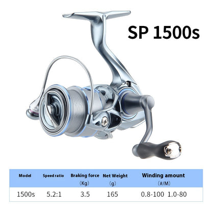 JiFeng Lure Long Casting Spinning Reel, Screw-in Fishing Reel, Carbon Fiber Micro Fishing Reel, 6+1 Gapless Fishing Reel