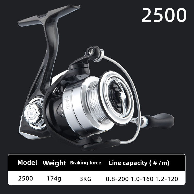 Night Blade Spinning Reel Lure Casting Reel Carbon Fiber Saltwater Resistant Fishing Reel 5+1 Stainless Steel Bearing Micro Reel