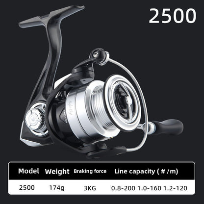 Night Blade Spinning Reel Lure Casting Reel Carbon Fiber Saltwater Resistant Fishing Reel 5+1 Stainless Steel Bearing Micro Reel