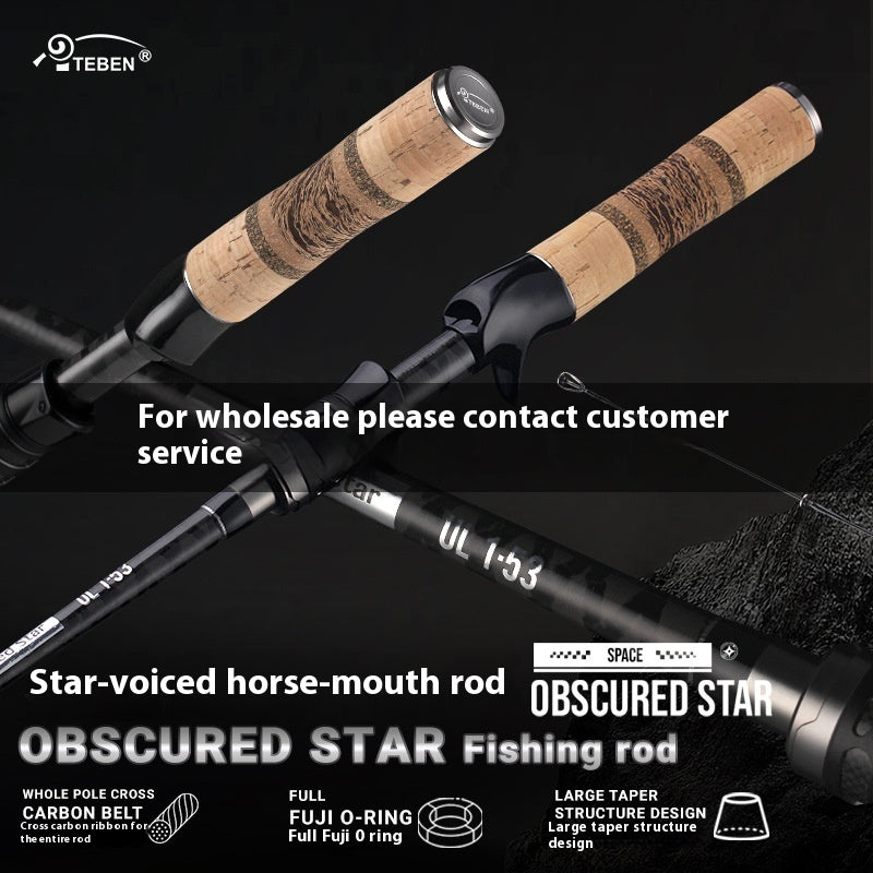 Full Set Fuji O-Ring Micro Object Worm Rod Large Taper Mouth Rod High Carbon Lure Long Casting Rod Carbon Soft Wood Ultra Light 68g