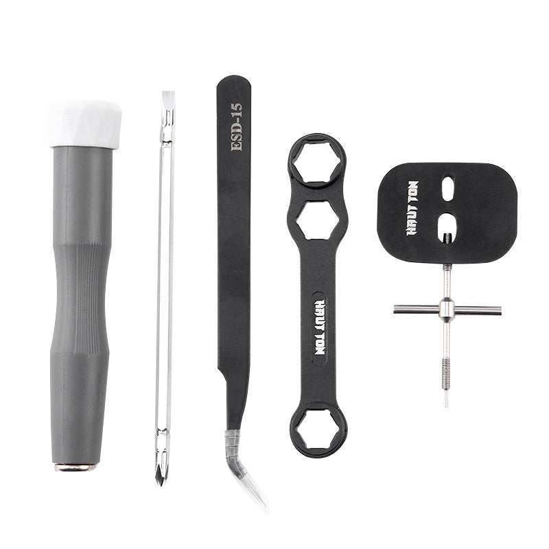 Fishing Reel Disassembly Repair Kit Fishing Reel Water Drop Reel Bearing Pin Remover Multi-Function Wrench Screwdriver Tweezers