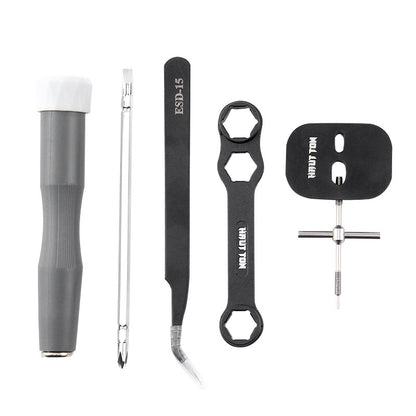 Fishing Reel Disassembly Repair Kit Fishing Reel Water Drop Reel Bearing Pin Remover Multi-Function Wrench Screwdriver Tweezers