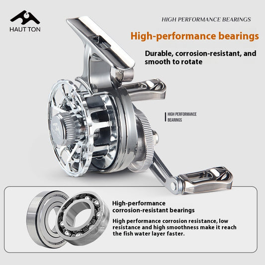 Ice Fishing Reel Winter Fishing Reel Raft Fishing Reel Double Arm High Leg Fishing Reel Point Release Line Raft Reel Front Fishing Reel