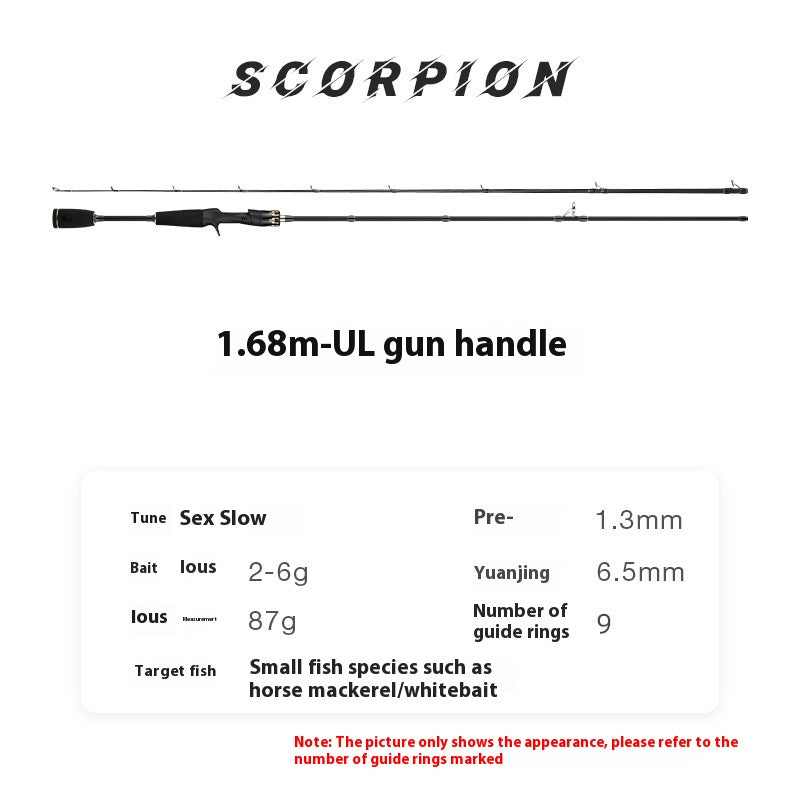 M Tuning Lure Rod Wholesale MH Hardness Lei Qiang Rod Black Rod UL Micro Object Horse Mouth Fishing Rod Long Casting Fishing Rod