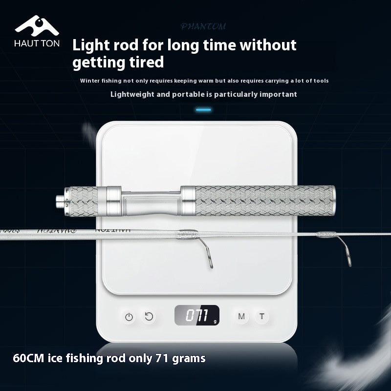 Ice Fishing Rod Winter Fishing Rod Crucian Carp Bridge Fishing Rod Raft Fishing Rod Only 71g with Sound Wheel Seat Bridge Raft Rod Wholesale