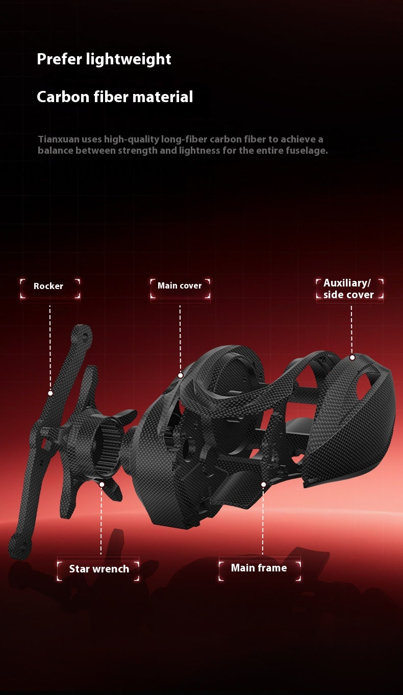 Tianxuan Lure Water Drop Reel Wholesale 5+1BB Carbon Fishing Reel Only 140g Micro Reel Horse Mouth Reel 7.1:1 Fishing Reel