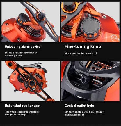 Long Casting Lure Baitcasting Reel Wholesale 7+1 Bearing 7.2:1 Gear Ratio Fishing Reel Micro Fishing Reel Sea Rod Reel