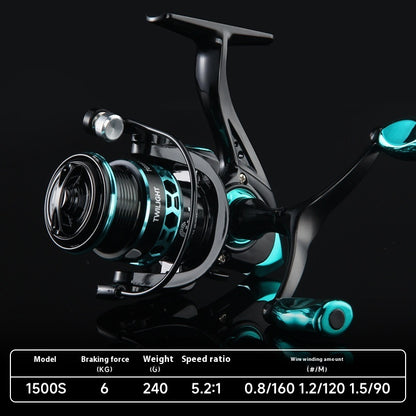 Spinning Wheel Wholesale Full Metal Blackened Fishing Wheel Lure Wheel Micro Fishing Wheel Sea Rod Wheel Big Fish Wheel DK