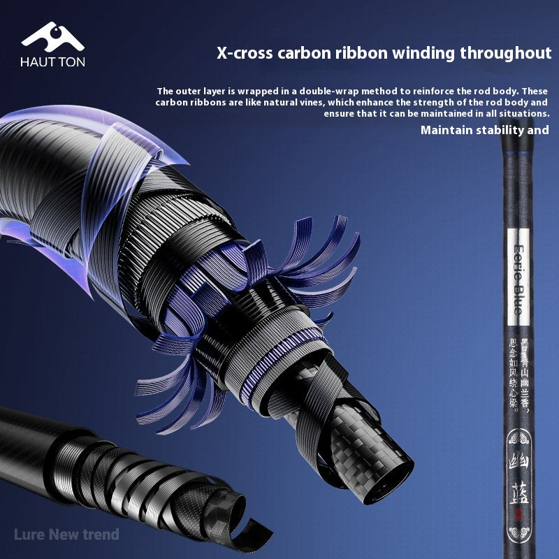 Full Fuji O-Ring ML Hardness 1.98m Long Casting Lure Rod Solid Wood Handle Cross Carbon Swordfish Rod Wholesale