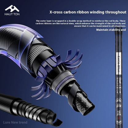 Full Fuji O-Ring ML Hardness 1.98m Long Casting Lure Rod Solid Wood Handle Cross Carbon Swordfish Rod Wholesale