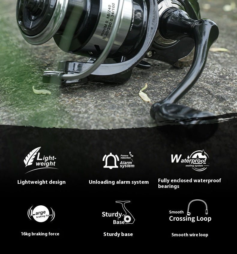 Seamless Lure Long Casting Spinning Reel 5.2:1 Micro Fishing Reel Fishing Line Reel Sea Rod Sea Fishing Reel BW