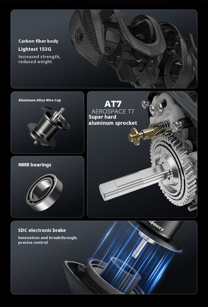 Xinghe SDS Electromagnetic Brake Water Drop Reel Noise Carbon Fishing Reel Fifth Generation Drag Alarm Bluetooth Fishing Reel