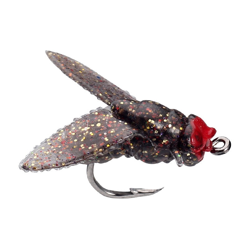 Lure Fly Hook Soft Bait Bionic Insect Fake Bait Fly Hook with Fish Attractant for Stream Fishing for Mouthfish and Whitefish