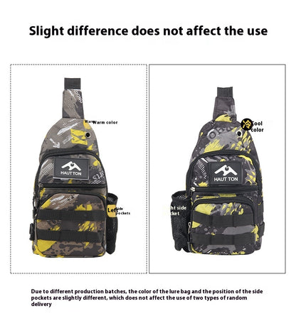 Lure Bag 2025 New Multifunctional Fishing Bag with Rod Insert Camouflage Outdoor Single Shoulder Crossbody Bag Lure Waist Bag