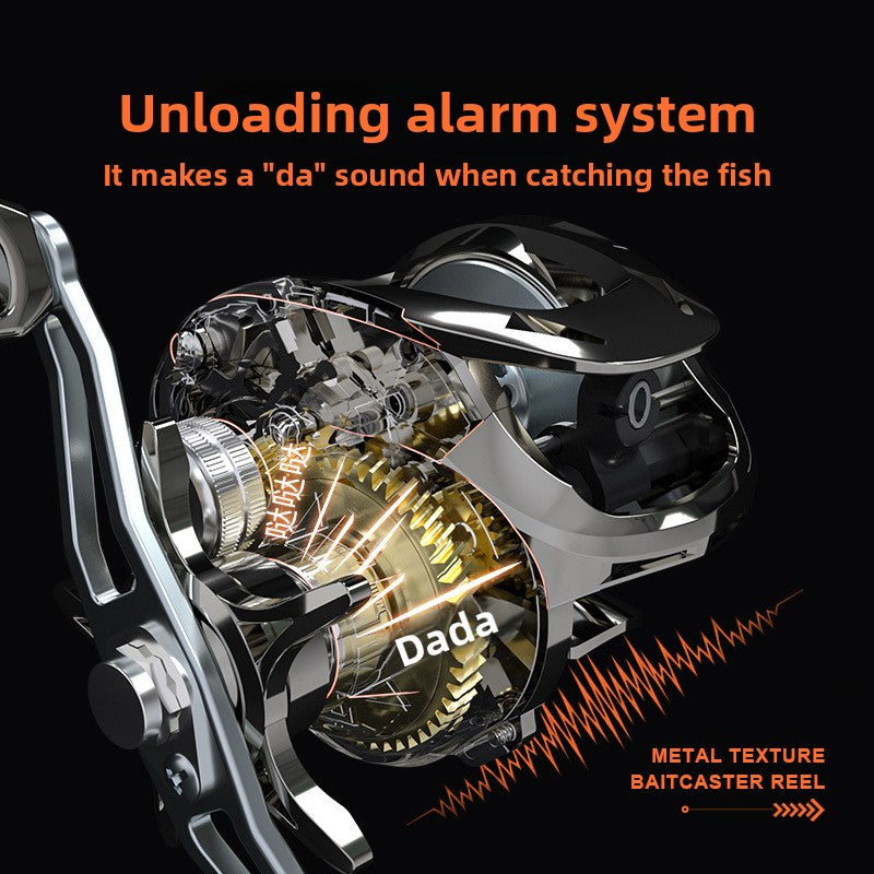 Custom Lure Baitcasting Reel Long Casting Anti-Explosion Line Fishing Reel with Drag Alarm Metal Master