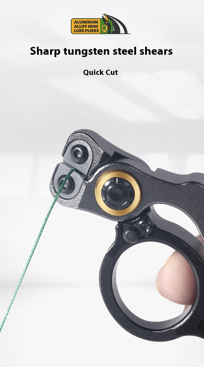 Lockable Aluminum Alloy Pliers Mini Lure Pliers Ring Opener Line Cutter Fishing Line Cutter Ring Cutter Line Cutter Only 28g
