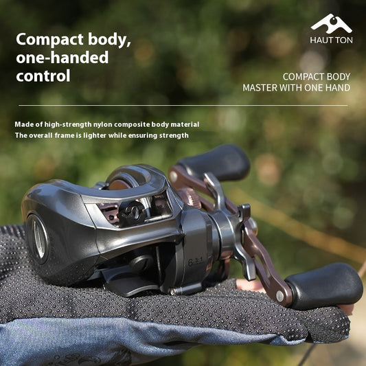 Micro Lure Baitcasting Reel Wholesale 6.3:1 Gear Ratio with Drag Alarm Long Casting Fishing Reel 5+1 Fishing Line Reel