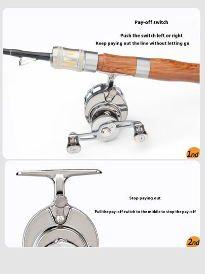 Ice Fishing Reel Winter Fishing Reel Raft Fishing Reel Double Arm High Leg Fishing Reel Point Release Line Raft Reel Front Fishing Reel