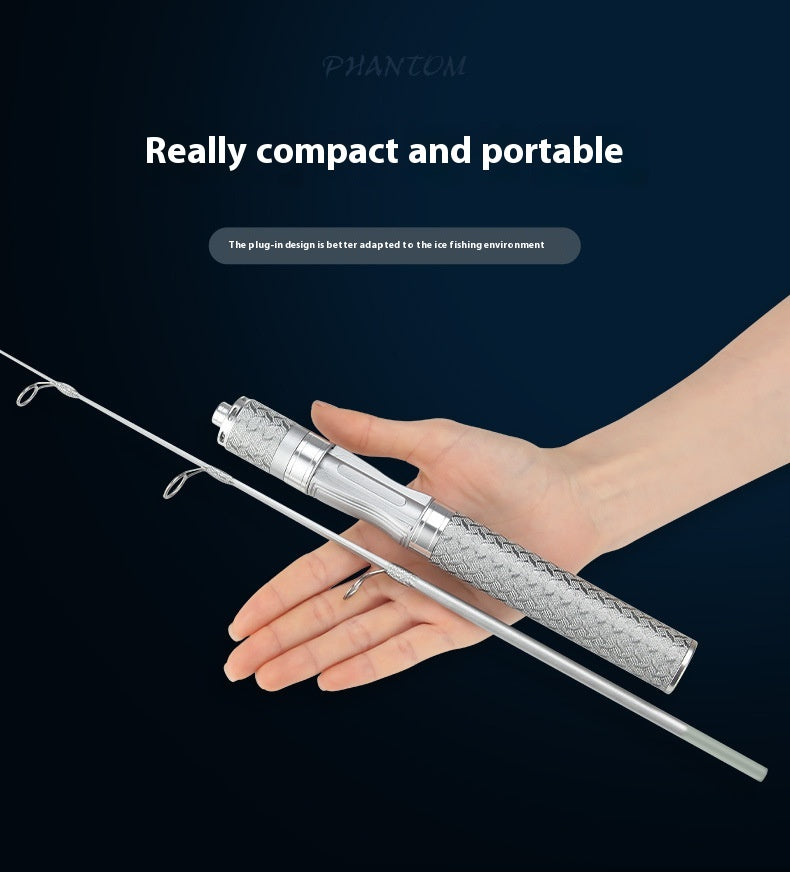Ice Fishing Rod Winter Fishing Rod Crucian Carp Bridge Fishing Rod Raft Fishing Rod Only 71g with Sound Wheel Seat Bridge Raft Rod Wholesale