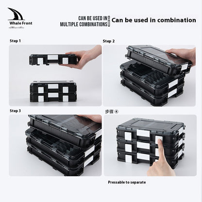 Fake Bait Box VIB Wave Crawling Zigzag Dog Pencil Lure Storage Box Multiple Combinations Lure Accessories Storage