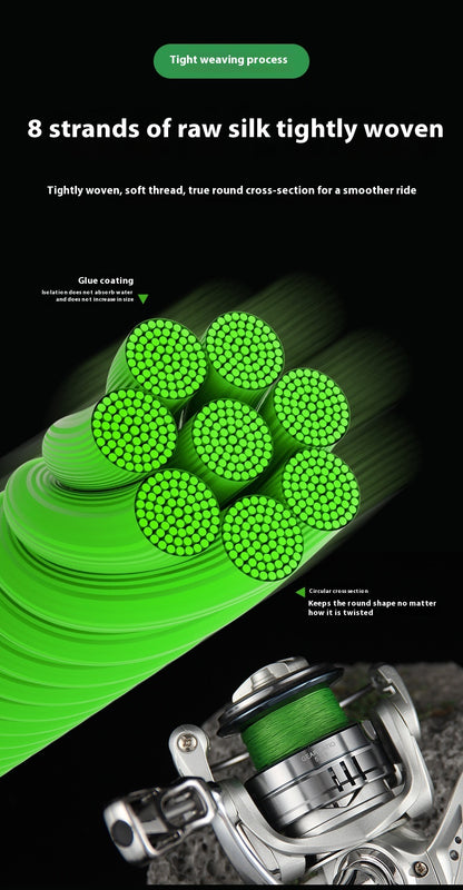 500.8m Strand Strong Horse Line 300.4m Strand Anti-Bite PE Lure Line Wholesale 10.1m Colors Sea Fishing Line