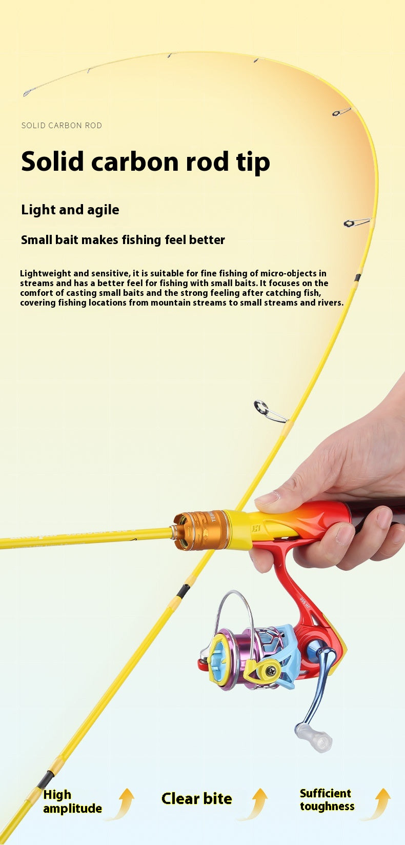 Linglong Youth Edition Lure Rod Five Sections Change to Four Sections Casting Rod Stream Mouth White Strip UL Micro Rod Fishing Rod