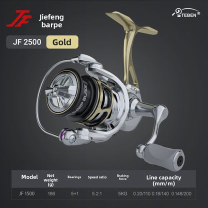 Jifeng Spinning Reel Wholesale 25 New Models Lure Carbon Fishing Reel Only 166g Micro Fishing Reel 5+1 Bearings