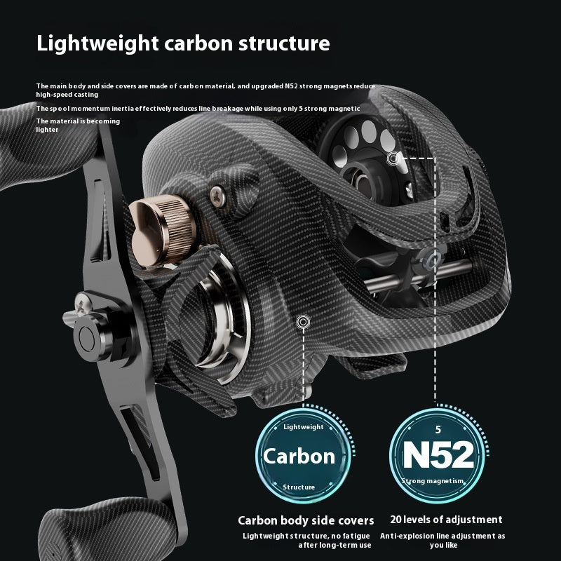 Lure Long Casting Baitcasting Reel Wholesale Takuuma Jig Fox Same Model with Drag Alarm Black Fishing Reel Ultra-light Sea Fishing Reel