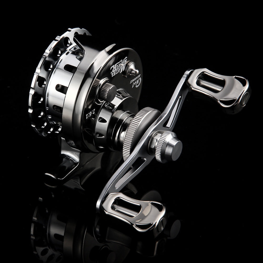 Micro Lead Raft Wheel Front Casting Wheel Bridge Raft Boat Raft Wheel Ice Fishing Wheel One-Key Magnetic Brake Slow-Descent Raft Fishing Wheel