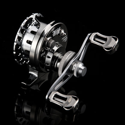 Micro Lead Raft Wheel Front Casting Wheel Bridge Raft Boat Raft Wheel Ice Fishing Wheel One-Key Magnetic Brake Slow-Descent Raft Fishing Wheel