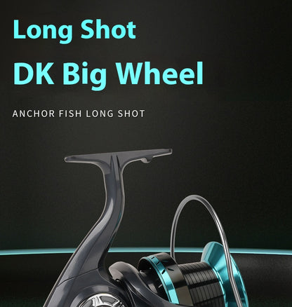 Spinning Wheel Wholesale Full Metal Blackened Fishing Wheel Lure Wheel Micro Fishing Wheel Sea Rod Wheel Big Fish Wheel DK
