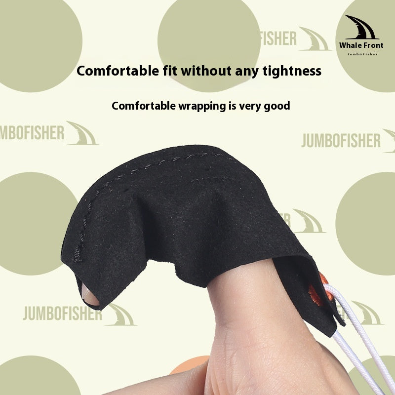 Spinning Wheel Casting Anti-Cut Finger Gloves Genuine Leather Anti-Cut Wear-Resistant Thickened Finger Gloves Wholesale Lure Fishing Gear