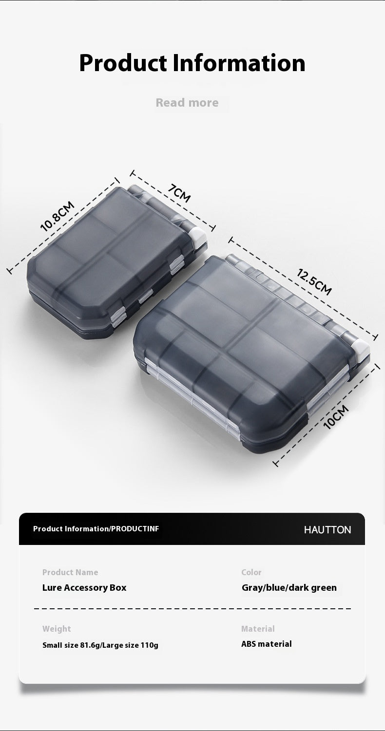 Lure Accessories Storage Box with Pins, Eight-Shaped Rings, Jig Head Hooks, Crankbaits, and Lead Sinkers, Detachable Space