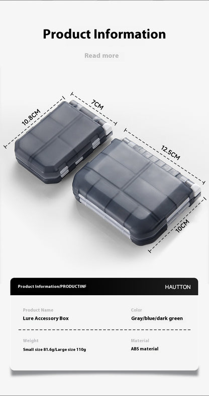 Lure Accessories Storage Box with Pins, Eight-Shaped Rings, Jig Head Hooks, Crankbaits, and Lead Sinkers, Detachable Space