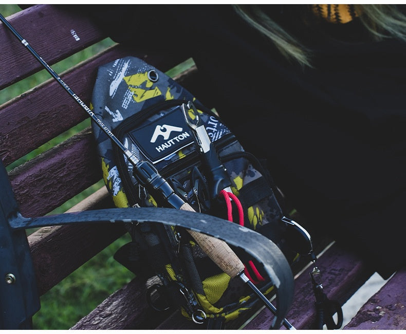 Lure Bag 2025 New Multifunctional Fishing Bag with Rod Insert Camouflage Outdoor Single Shoulder Crossbody Bag Lure Waist Bag