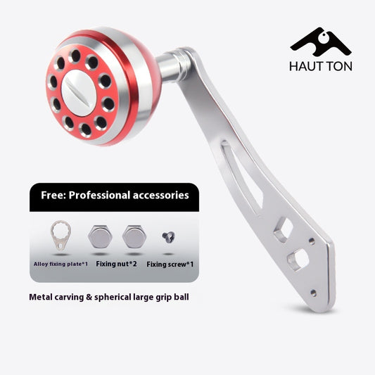 Water Drop Wheel Modified Metal Single Crank Handle Drum Wheel Single Crank Arm Fishing Wheel Spherical Grip Ball 36.6g New Product