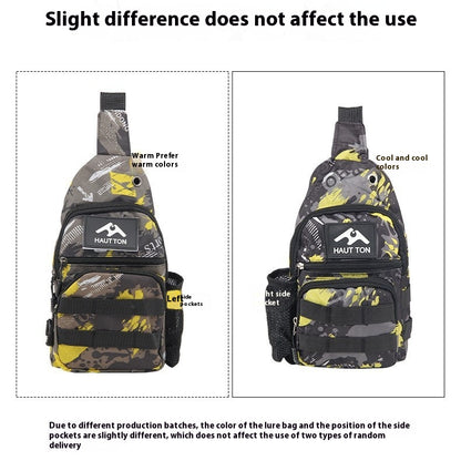 Lure Bag 2025 New Multifunctional Fishing Bag with Rod Insert Camouflage Outdoor Single Shoulder Crossbody Bag Lure Waist Bag